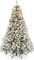 Pre-Lit Snow Flock Christmas Tree - Realistic Snowy Finish with Warm White Color Lights - Premium Holiday Decoration for a Cozy Winter Wonderland Atmosphere and Festive Home Display